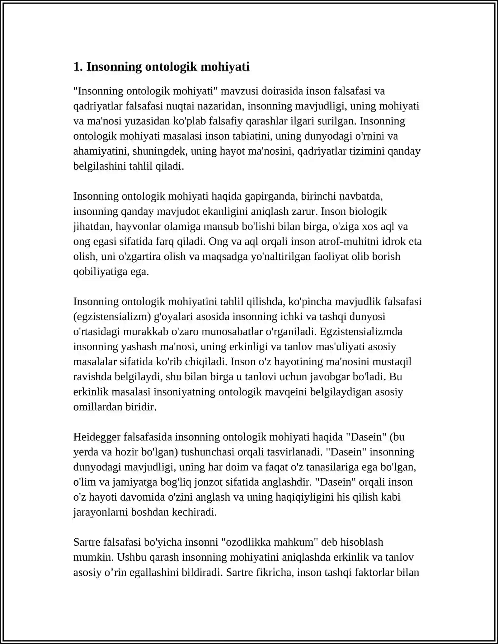 INSON FALSAFASI.QADRIYATLAR FALSAFASI 3