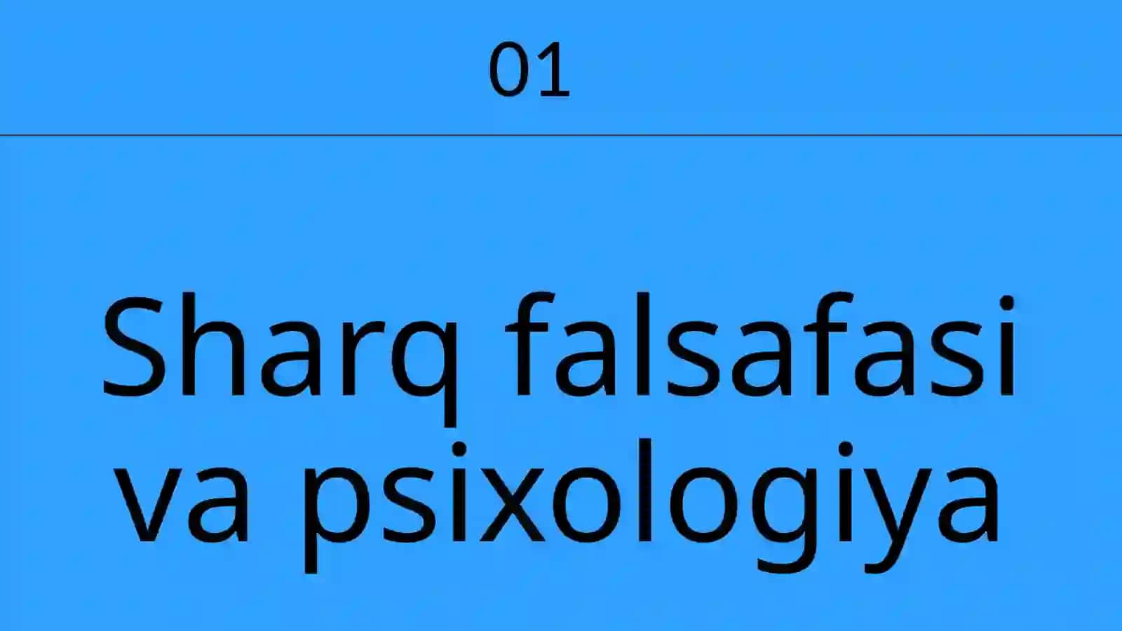 Sharq mutafakkirlarining psixologik qarashlari. Psixologik kasalliklar 3