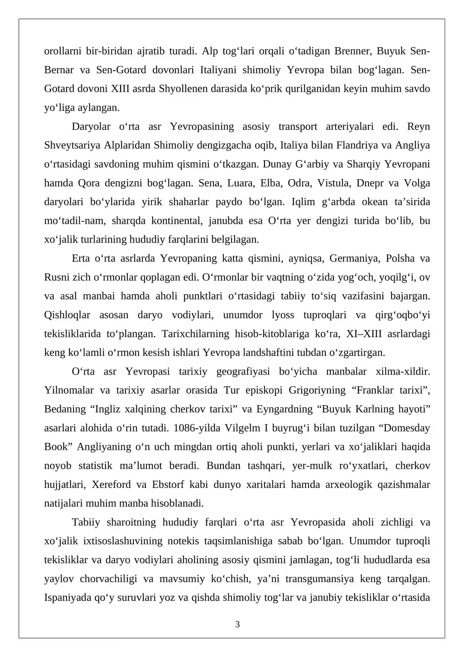 Yevropaning o‘rta asrlar davri tarixiy geografiyasi 3