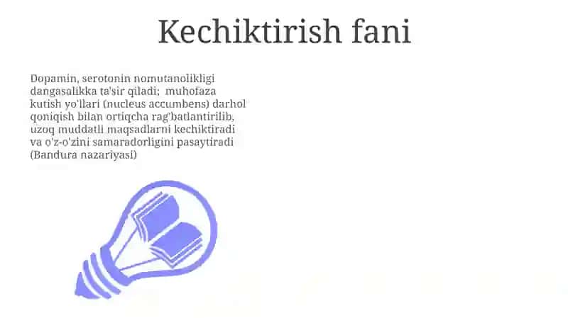 Kechiktirish fani 3
