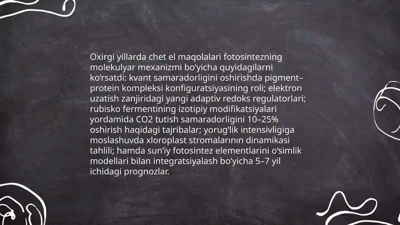 Oʻsimliklar fiziologiyasi yuzasidan chet el ilmiy tadqiqotlar 3