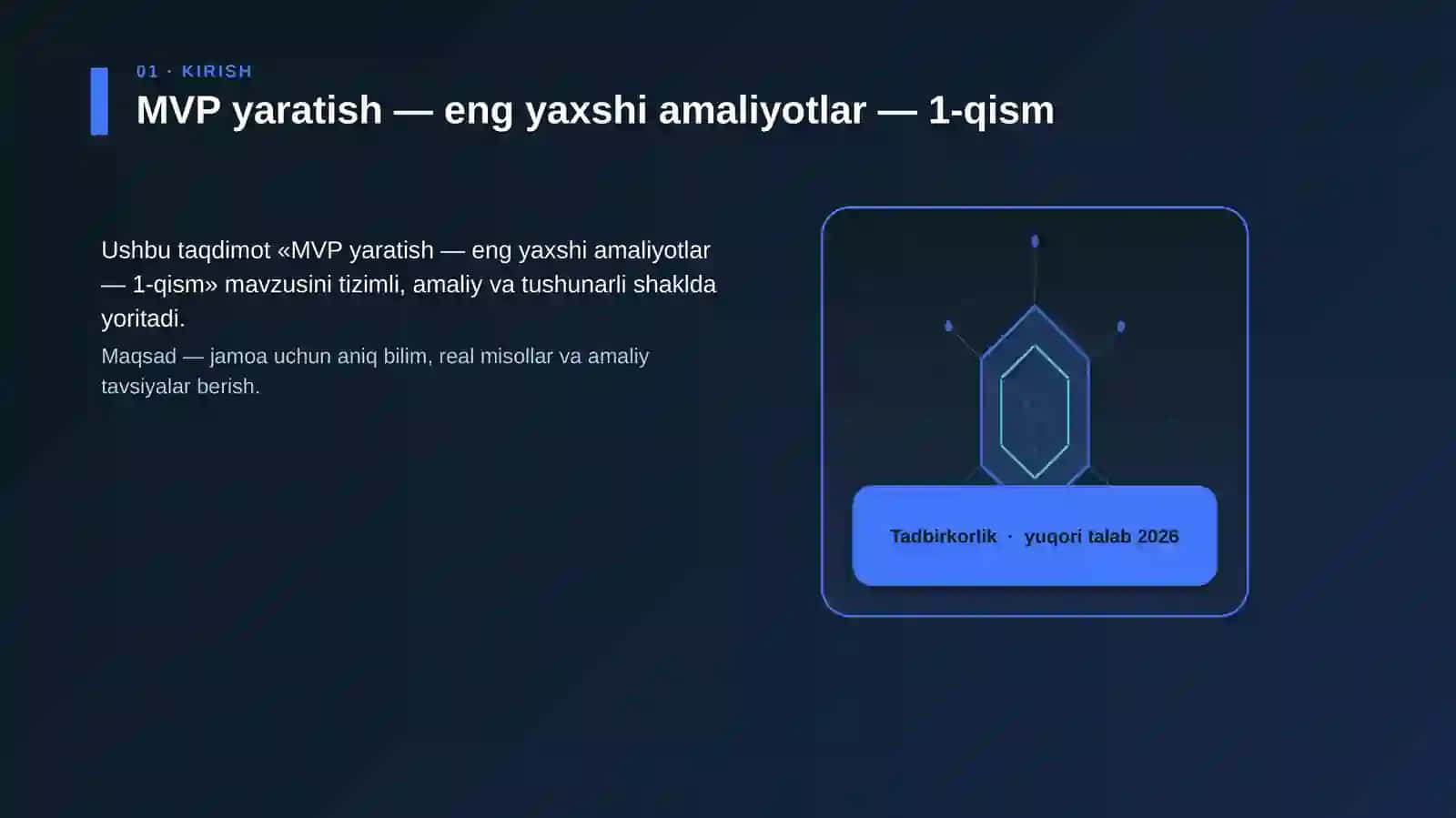 MVP yaratish — eng yaxshi amaliyotlar — 1-qism 3