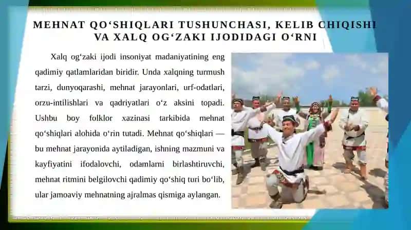 MEHNAT QO‘SHIQLARI VA BADDIYATLARI 3