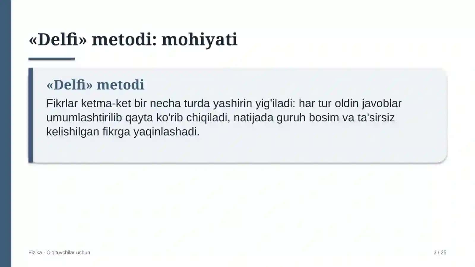 fizika darslarida delfi metodidan foydalanish 6309 3
