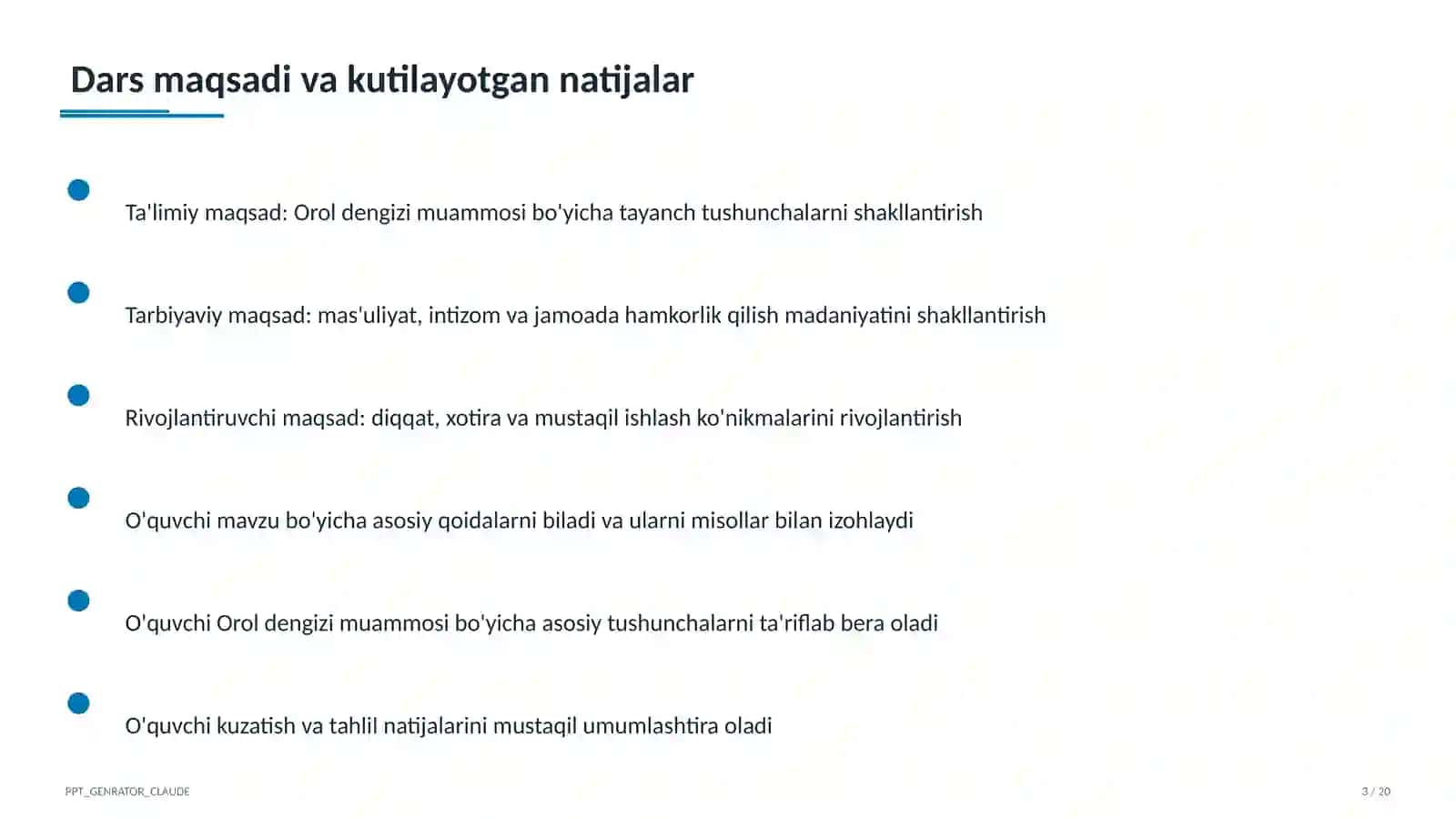 Orol dengizi muammosi (8-sinf) 3