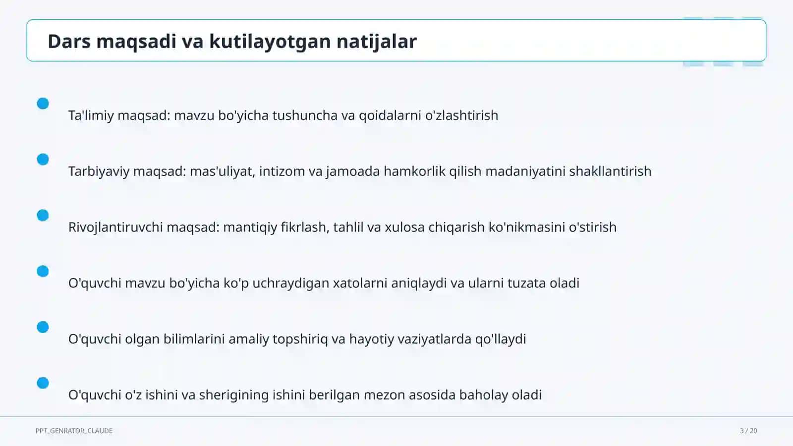 Otlarda son, egalik va kelishik (6-sinf) 3