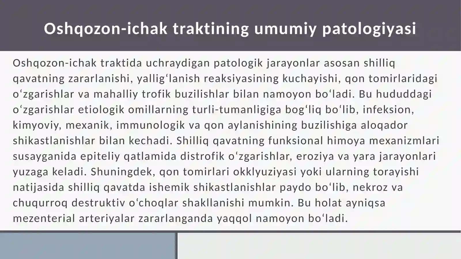 Oshqozon-ichaktraktining umumiy patologiyasi 3