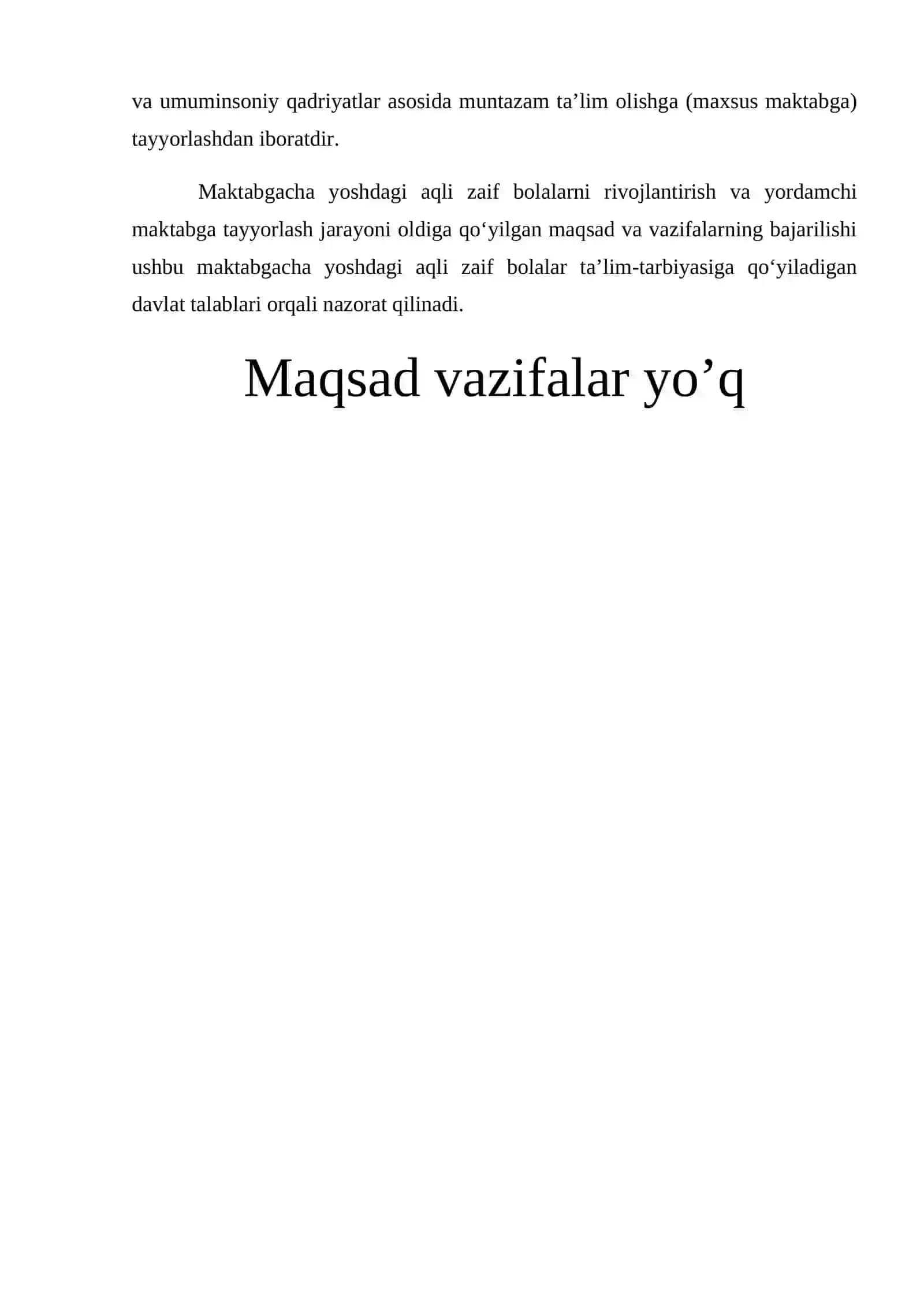 Aqli zaif bolalarni maktabgacha yosh davrida jismoniy va psixik rivojlanishning xusussiyatlari 3