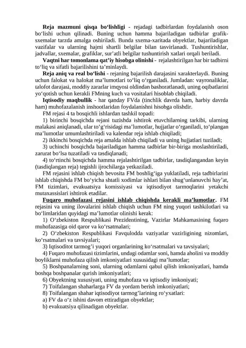 Fuqaro muhofazasi tadbirlarini rejalashtirish 3
