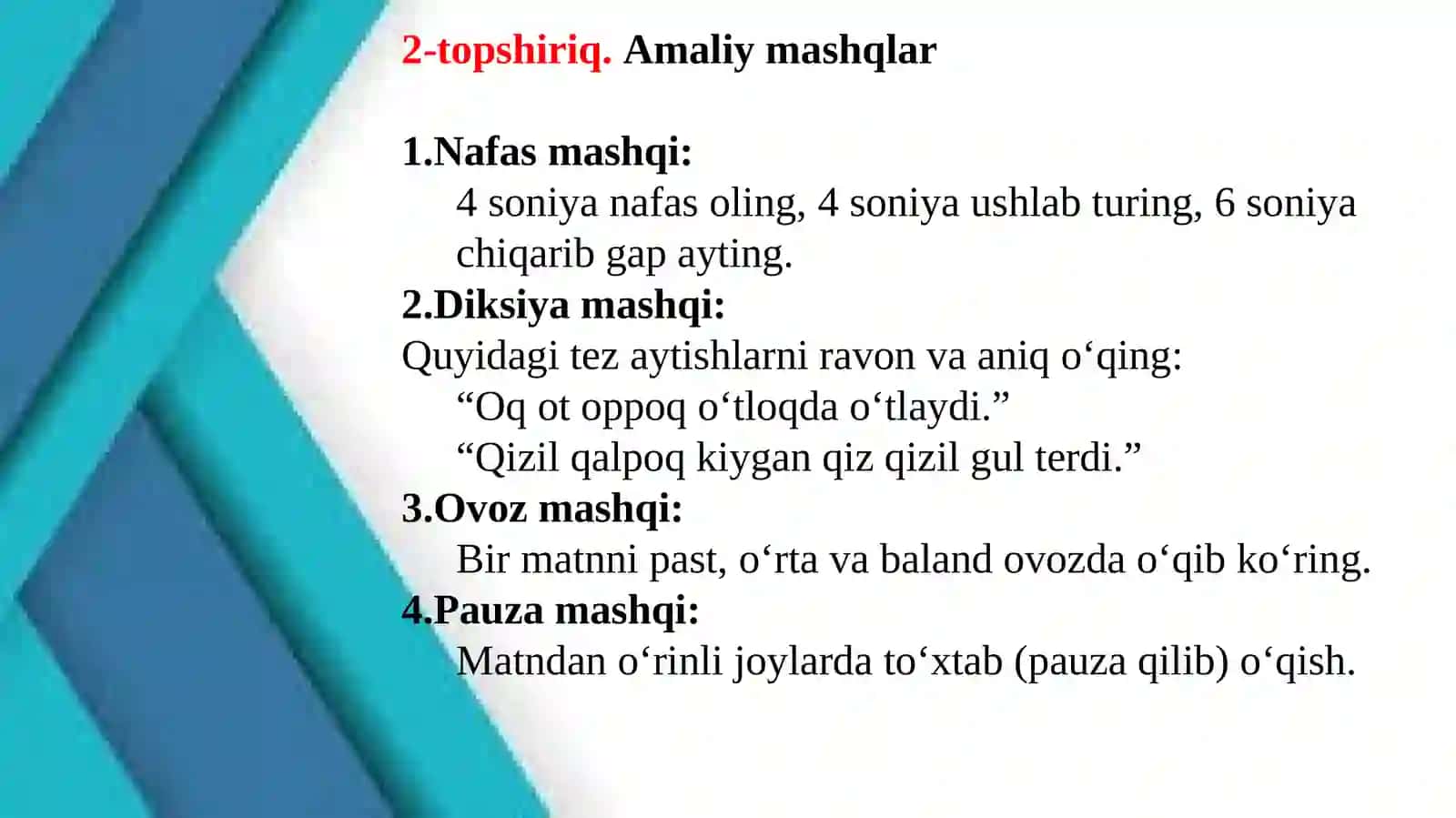 Pedagogik texnikani shakllantirish uslublari 3