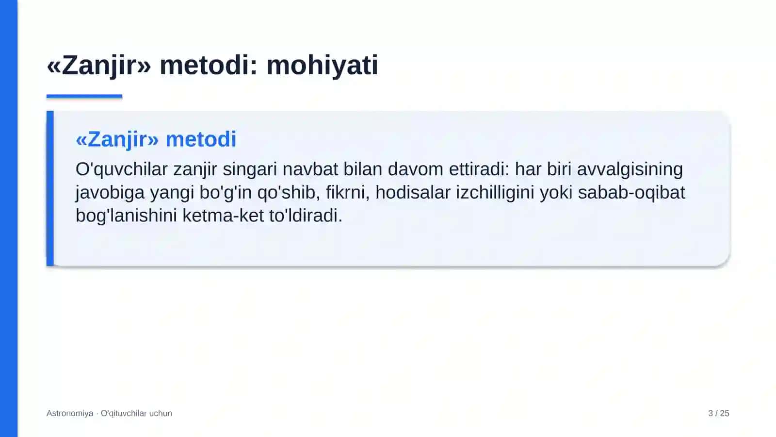 astronomiya darslarida zanjir metodidan foydalanish 7694 3