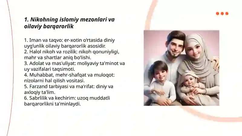 Islom qadriyatlarida oila va farzand tarbiyasi 3