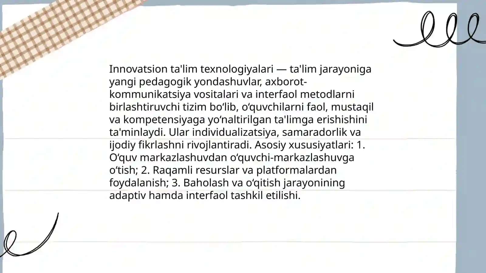 Innovatsion ta’lim tehnologiyalarining mohiyati va turlari 3