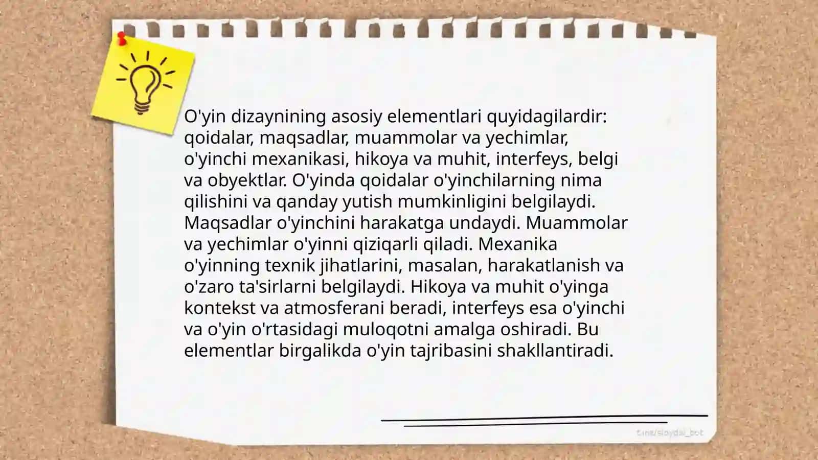 O'yin texnologiyalari 3