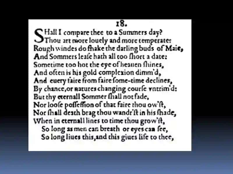 Shakespeare SONNET 18 3