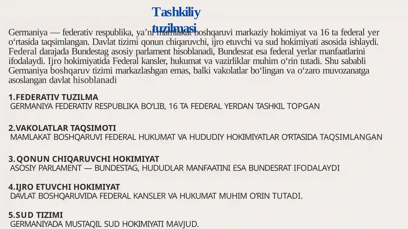 GERMANIYA HAQIDA UMUMIY MA’LUMOTLAR 3