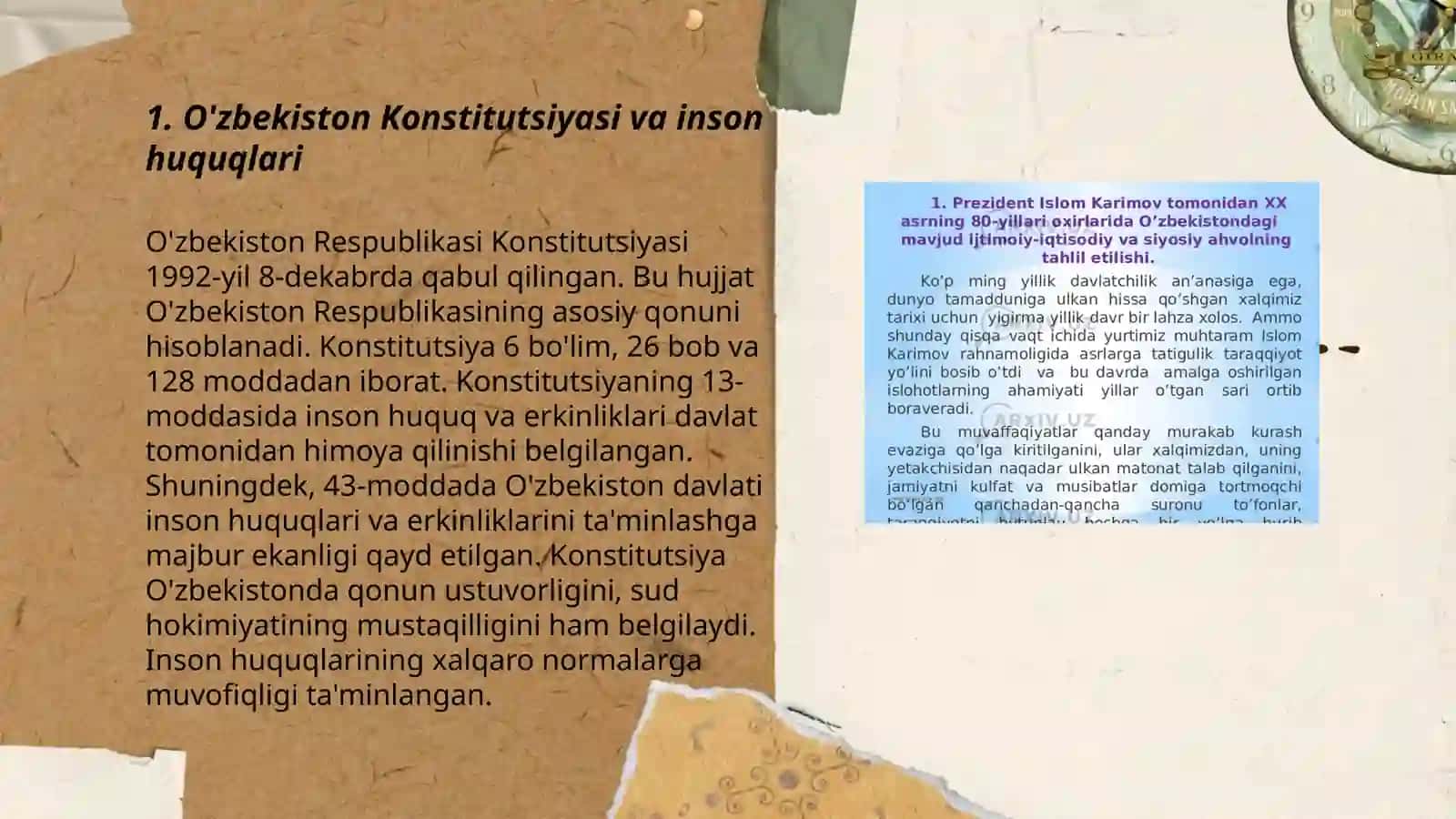 Yangi O'zbekistonda inson haq-huquqlarini va erkinliklari kafolatining yaratilishi 3
