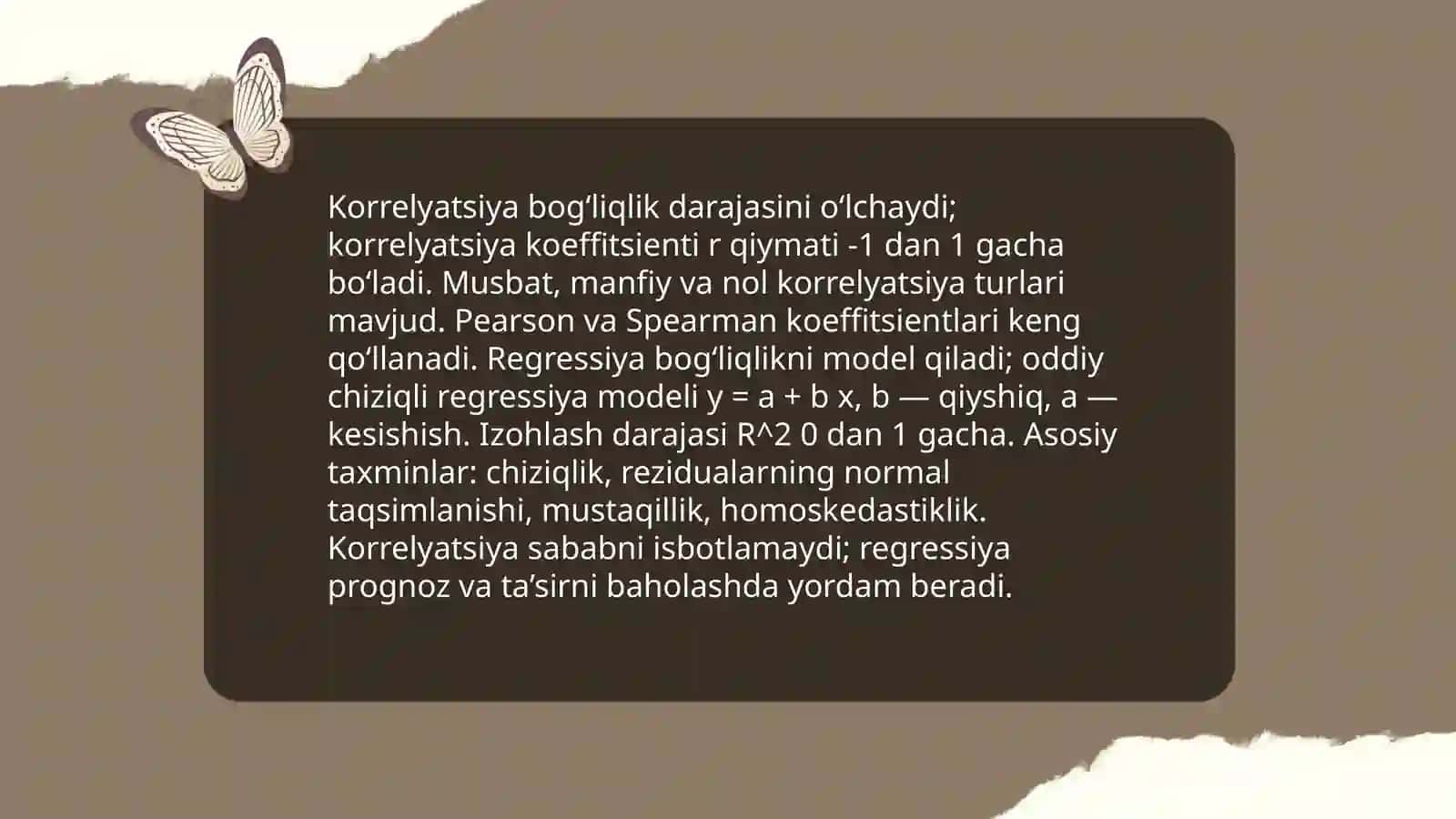 Korrelyatsion va regression tahlil 3
