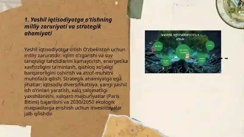 Yashil iqtisodiyot fanidan tayyorlagan taqdimoti 3