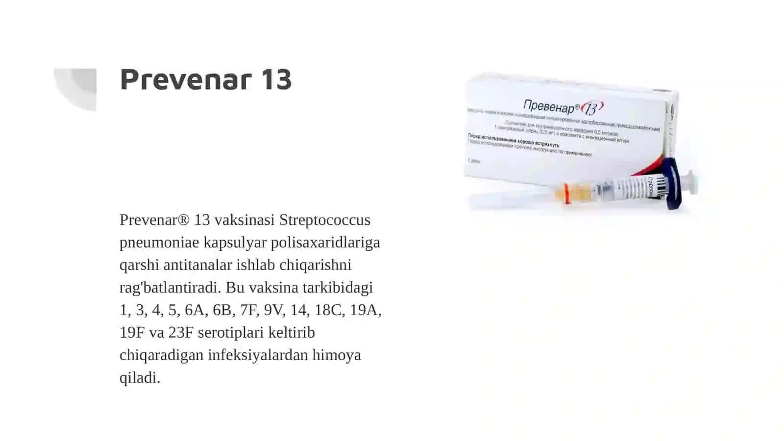 Pnevmokokk infeksiyasiga qarshi emlash (2-variant) 3
