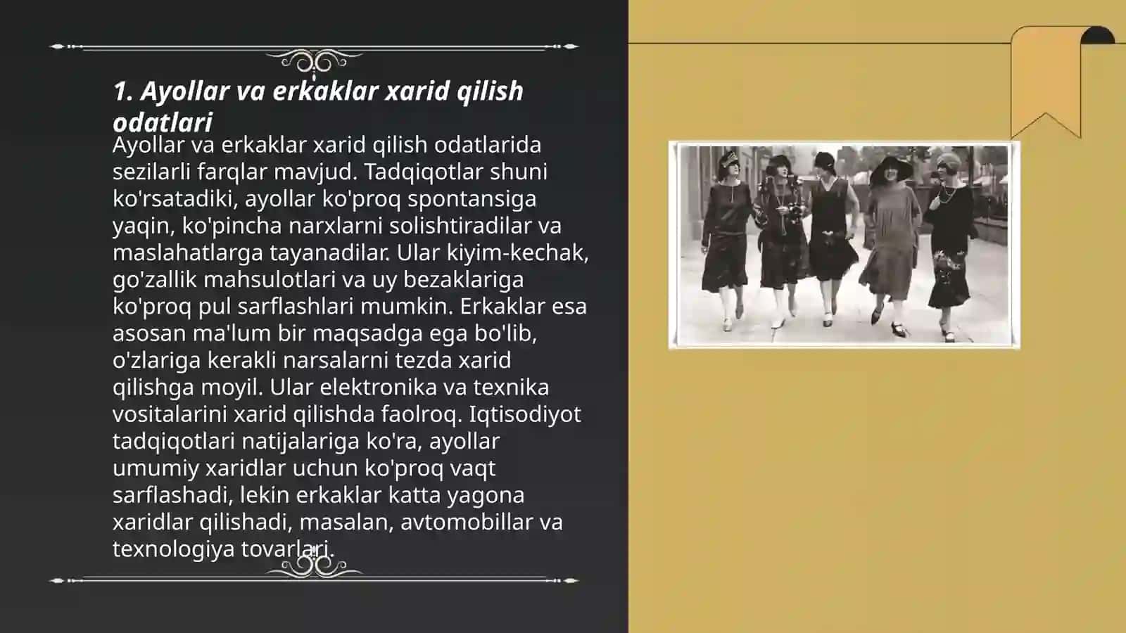 Ayollar va erkaklar istemol hulqidagi farqlar 3