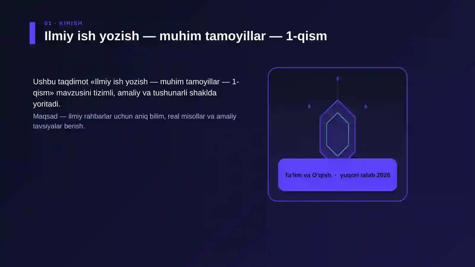 Ilmiy ish yozish — muhim tamoyillar — 1-qism 3