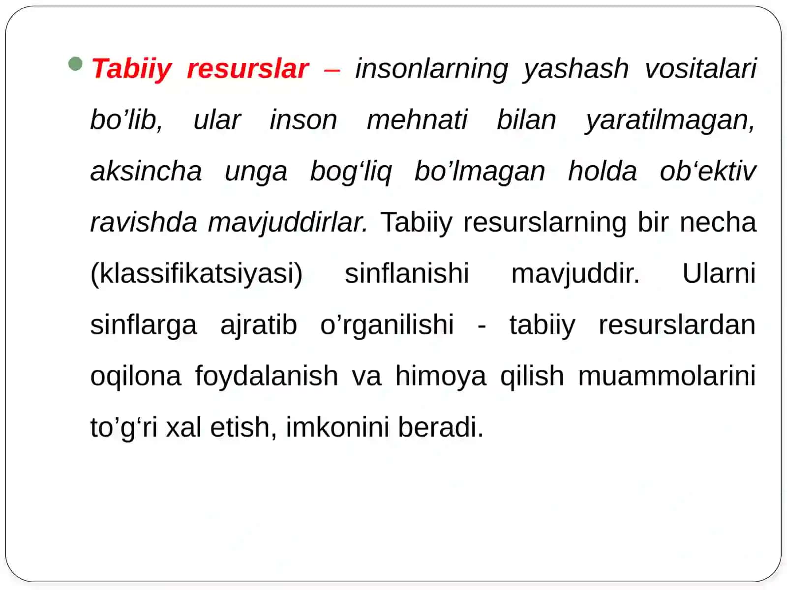 Tabiiy resurslar 3