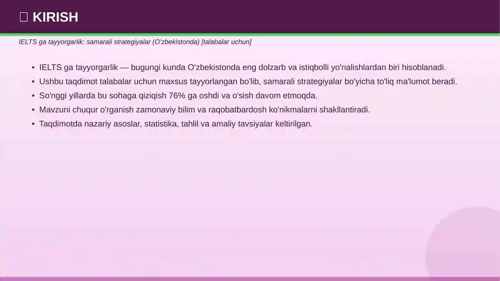 IELTS ga tayyorgarlik: samarali strategiyalar (O'zbekistonda) [talabalar uchun] 3