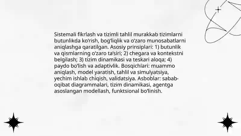 Sistemali fikrlash va tizimli tahlil 3