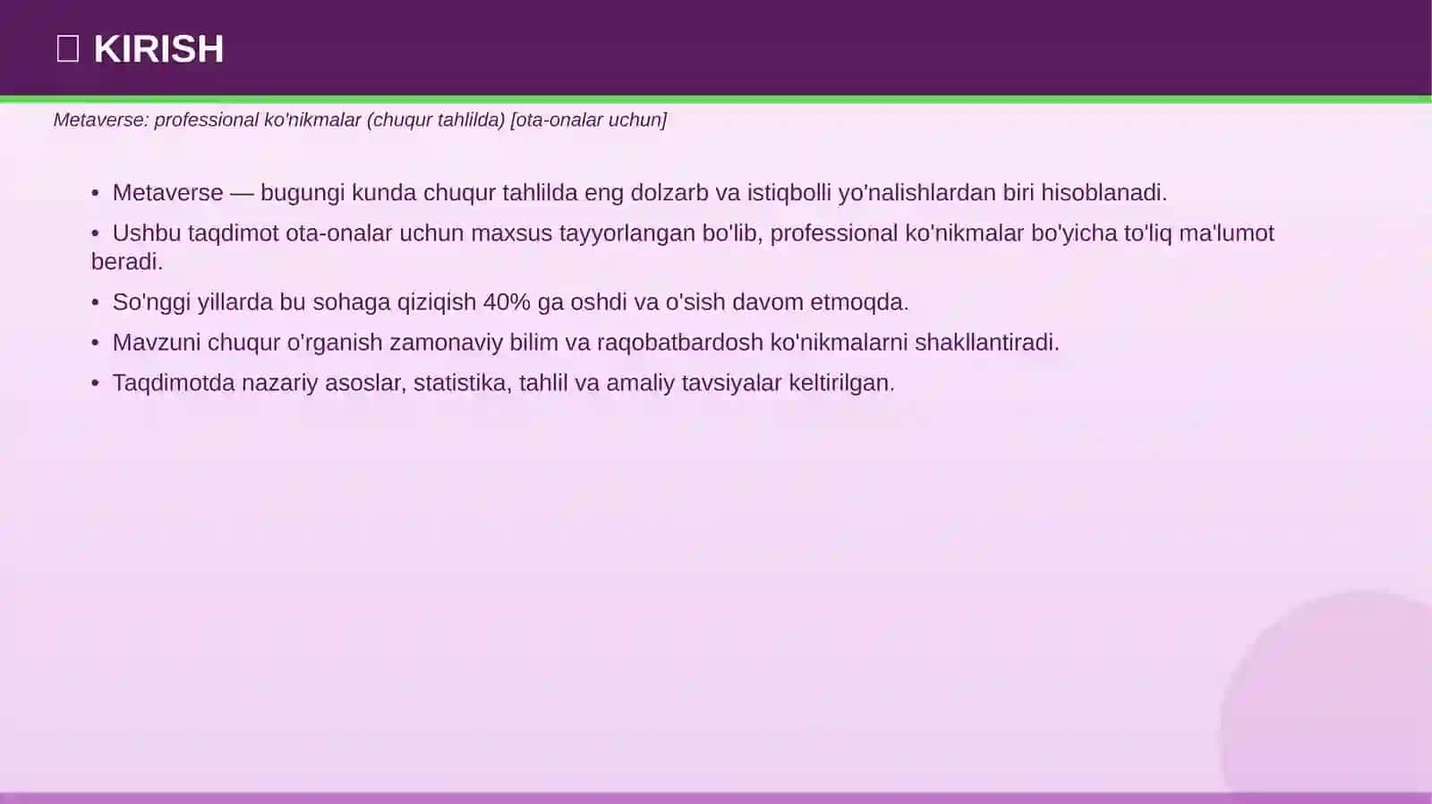 Metaverse: professional ko'nikmalar (chuqur tahlilda) [ota-onalar uchun] 3