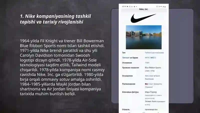 Nike kompaniyasi kelib chqishi va strategiyasi 3