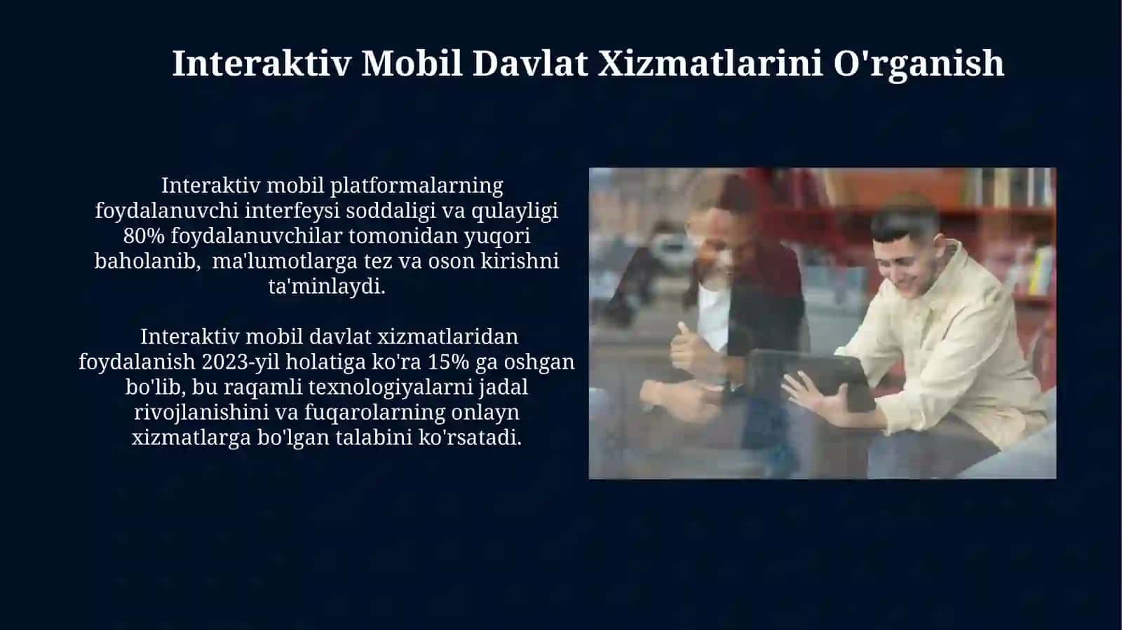Interaktiv mobil davlat xizmatlarini organish vaamaldaqollash 3