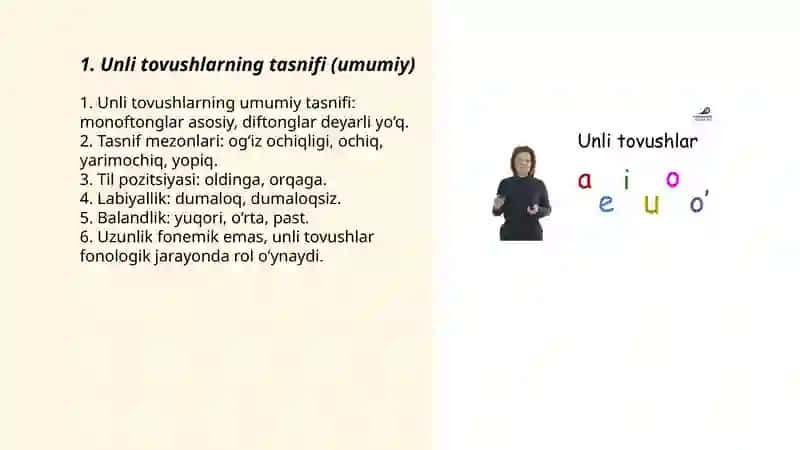 O‘zbek tili tovushlar tasnifi 3