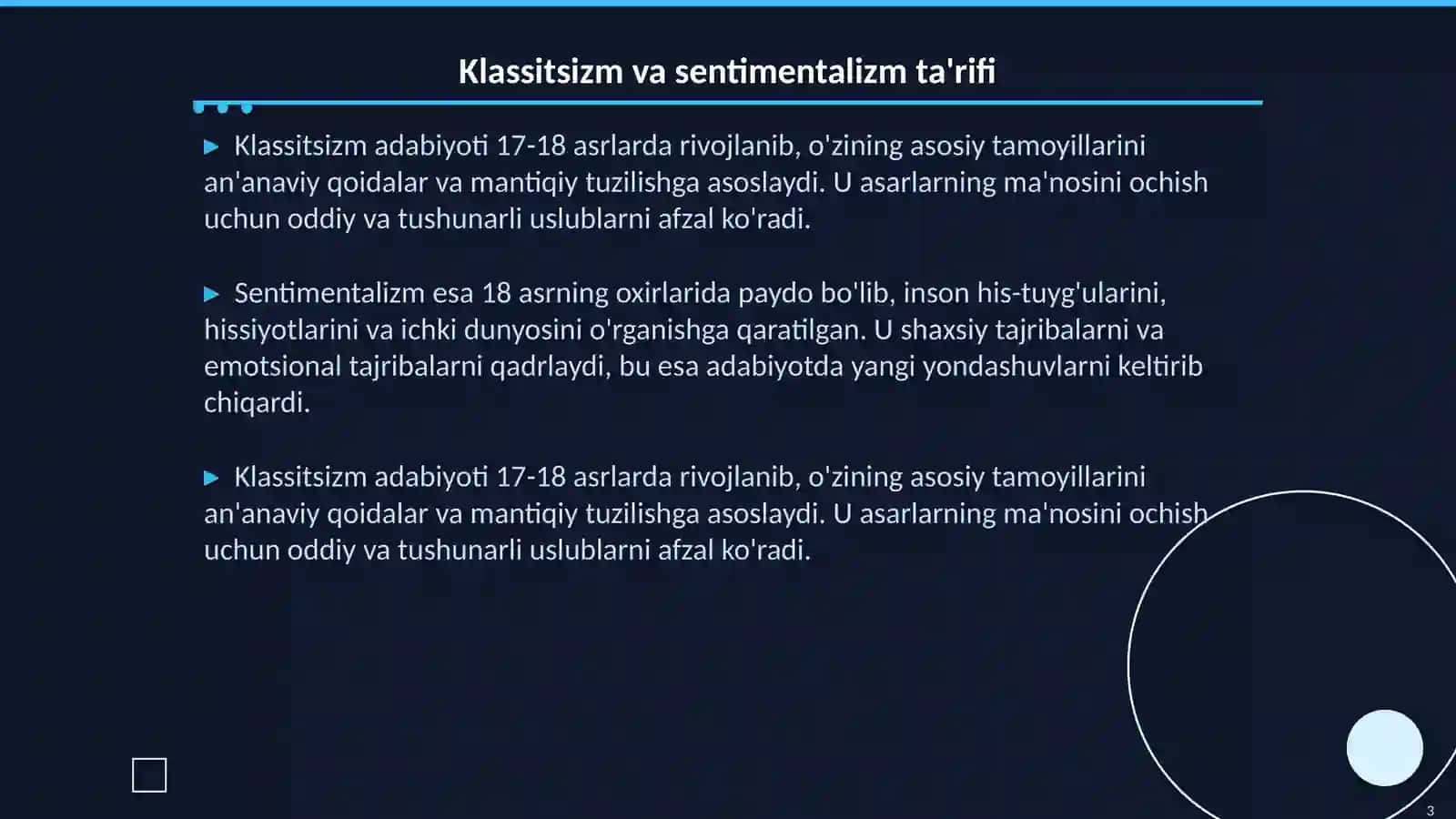 Klassitsizm va sentimentalizm sharq va g'arb adabiyoti kontekstida 3