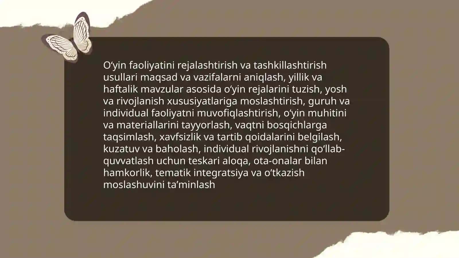Oʻyin faoliyatiga rahbarlik qilishi 3