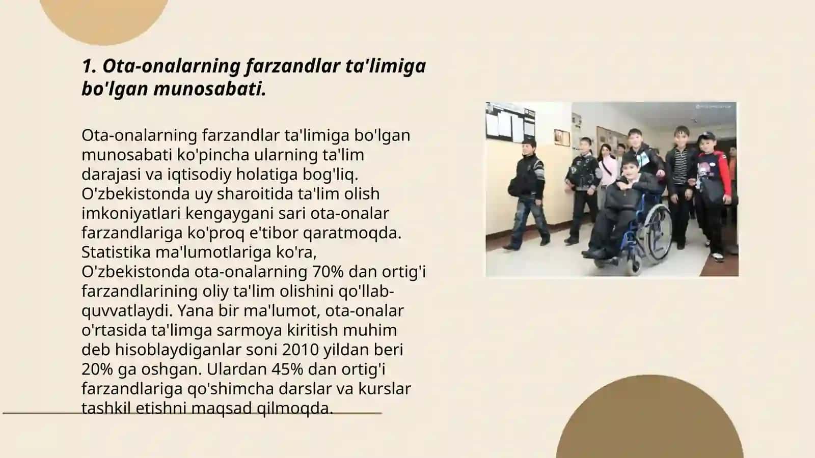 Yordamga muhtoj bo'lgan bolalarni ta'lim tizimiga jalb etishda ota-onalar, oila va jamoatchilik bilan ishlash 3