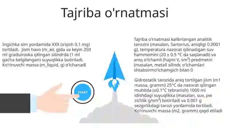 Tishning zichligini gidrostatik tortish usulida aniqlash 3