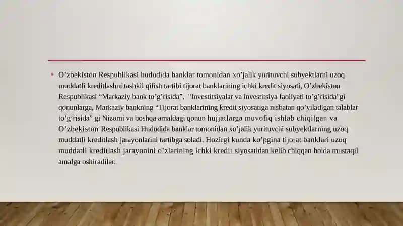 Investitsiya faoliyatini kreditlash 3