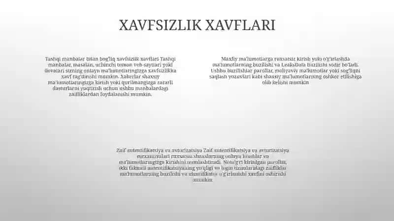 Internetda Saqlanayotgan Axborot Manbaalarining Xavfsizligi Muammolari 3
