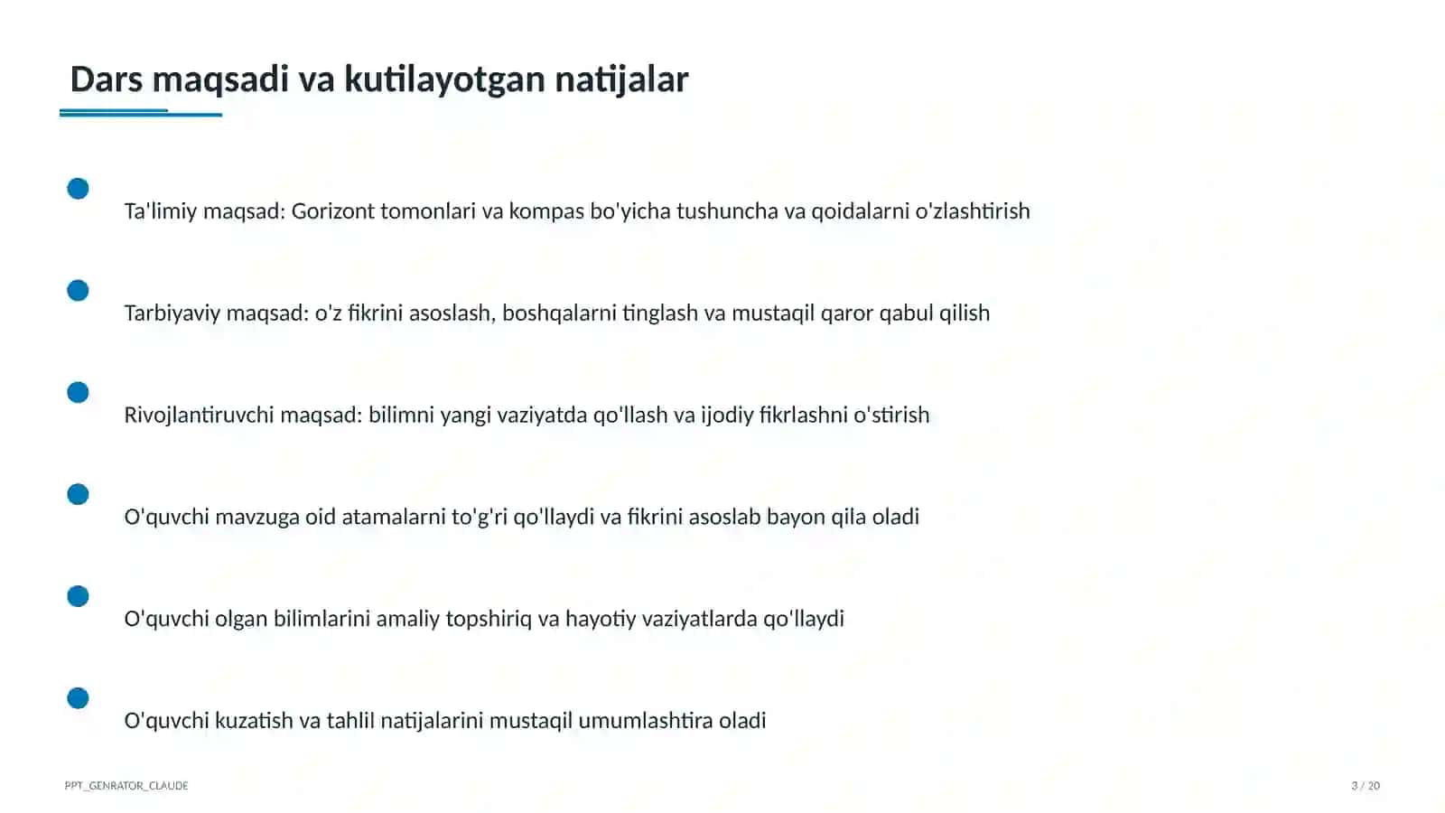 Gorizont tomonlari va kompas (3-sinf) 3