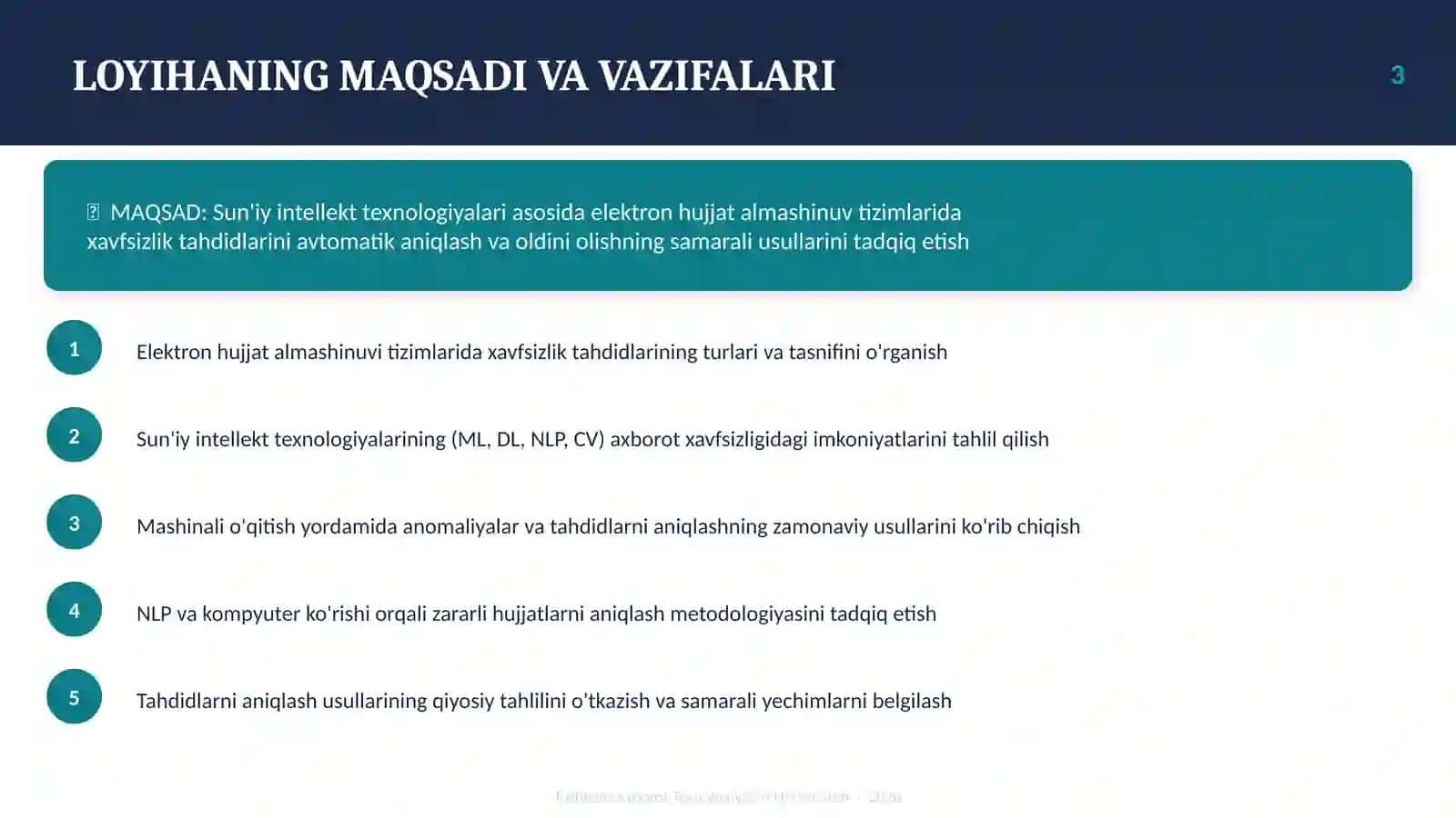 Sun'iy intellekt asosida elektron hujjat almashinuvida xavfsizlik tahdidlarini aniqlash va oldini olish usullari 3
