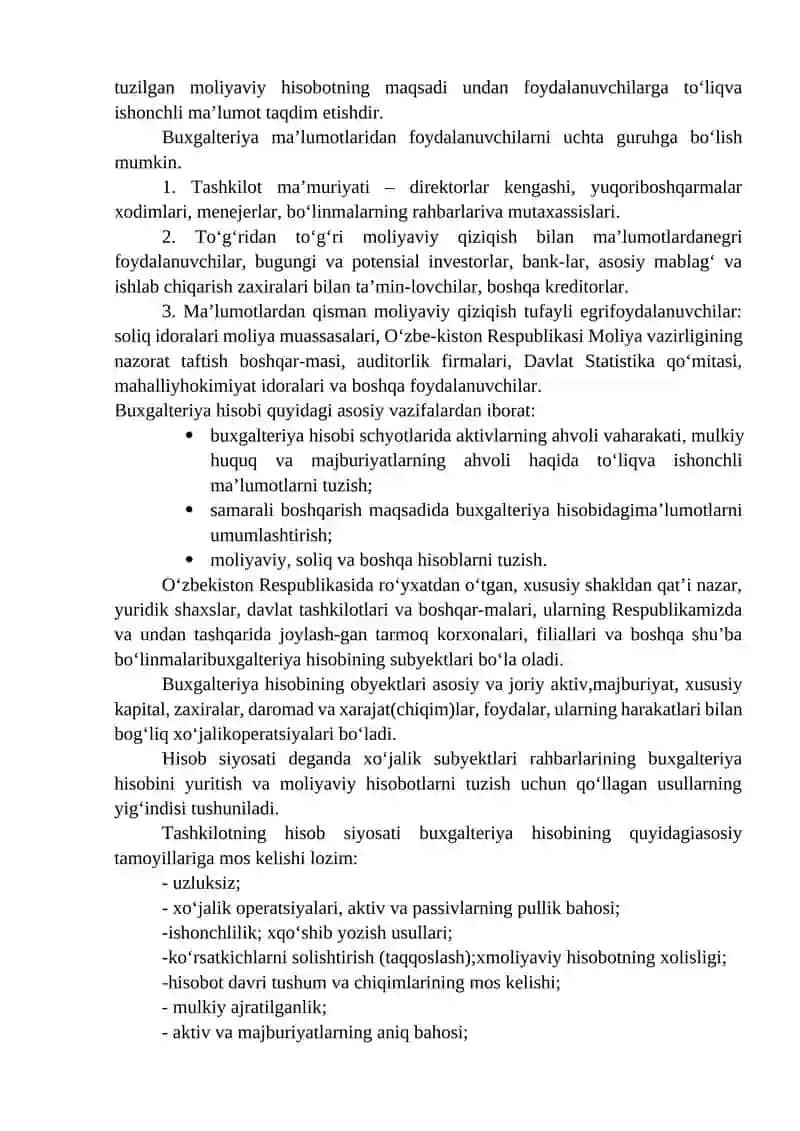 Buxgalteriya hisobini tahlil qilishning meyoriy huquqiy asoslari 3