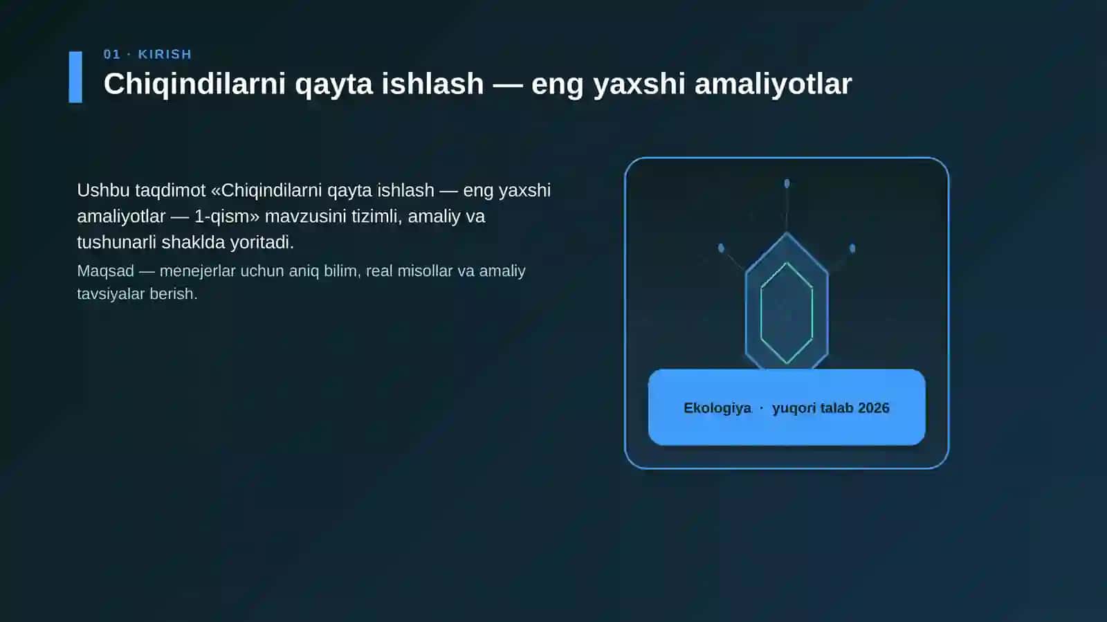 Chiqindilarni qayta ishlash — eng yaxshi amaliyotlar — 1-qism 3