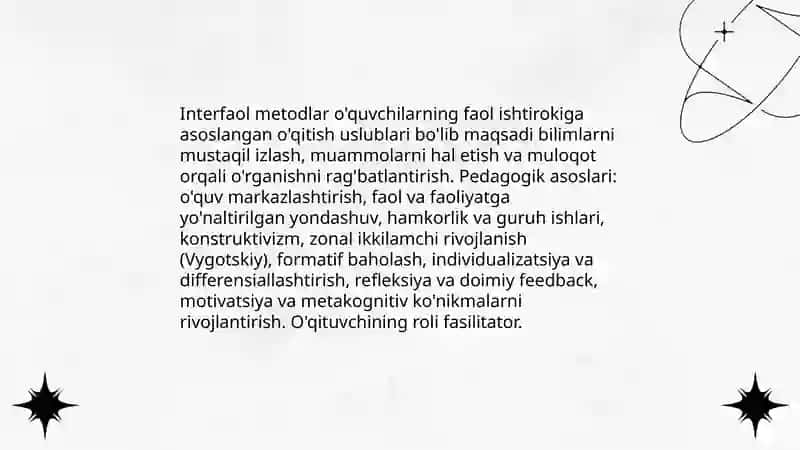 Interfaol metodlar va ularni qoʻllash mahorati 3