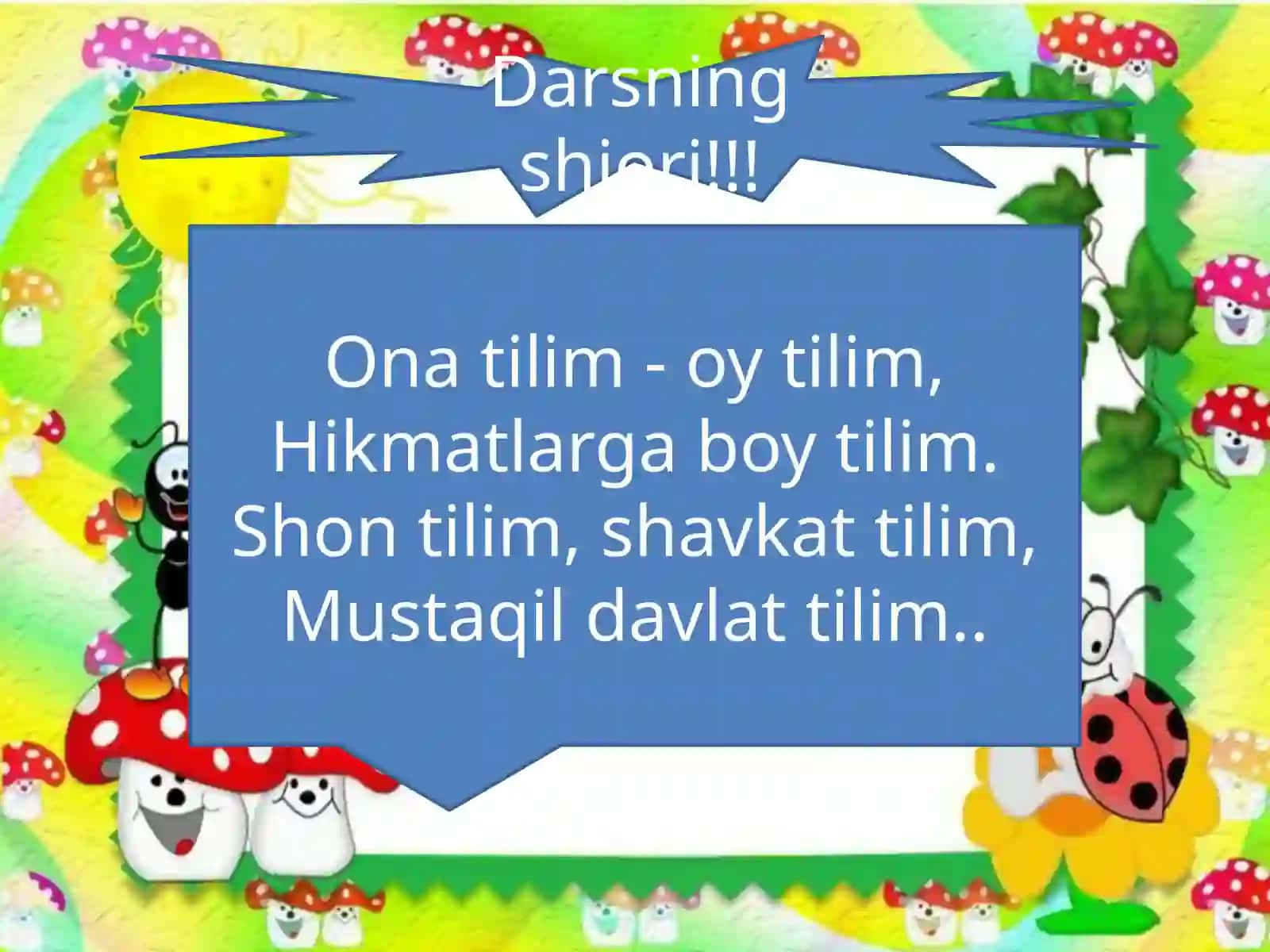 Ona tili o'rgatish 3 - sinf 3