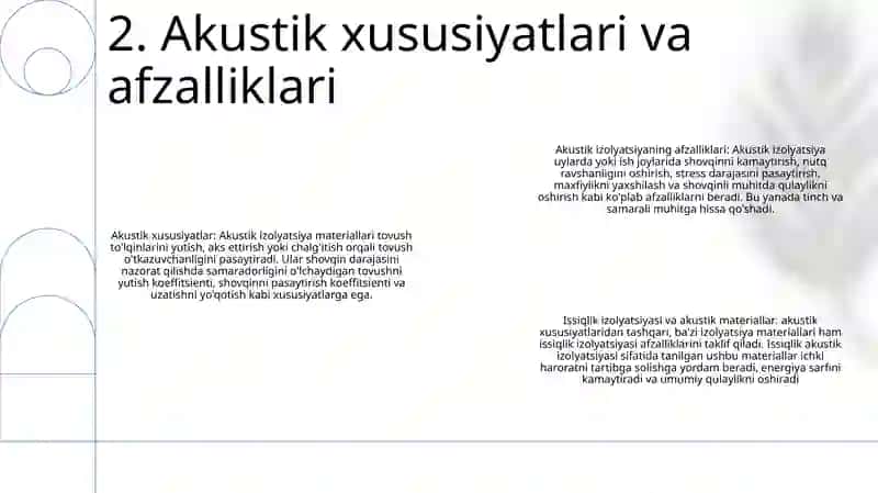 Issiqlik Izolyatsiyalovchi Akustik Materiallar 3