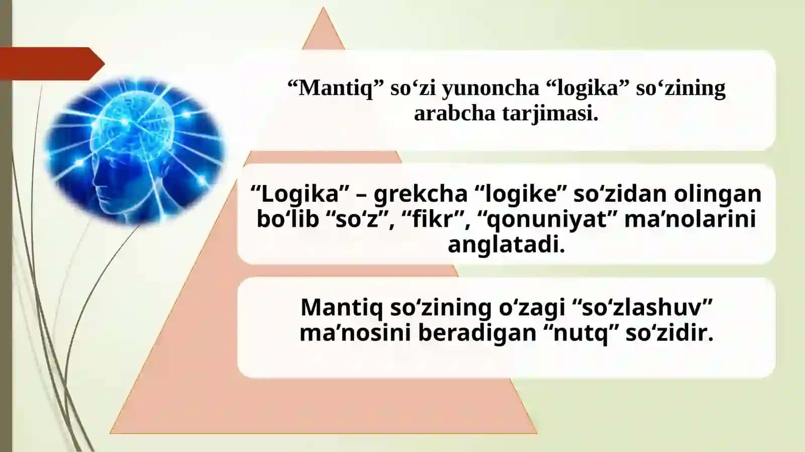 Mantiq bilish nazariyasi tarkibiy qismi 3