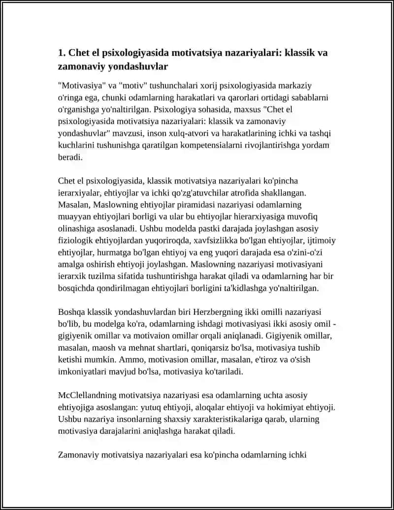 XORIJ PSIXOLOGIYASIDA MOTIV VA MOTIVATSIYA 3