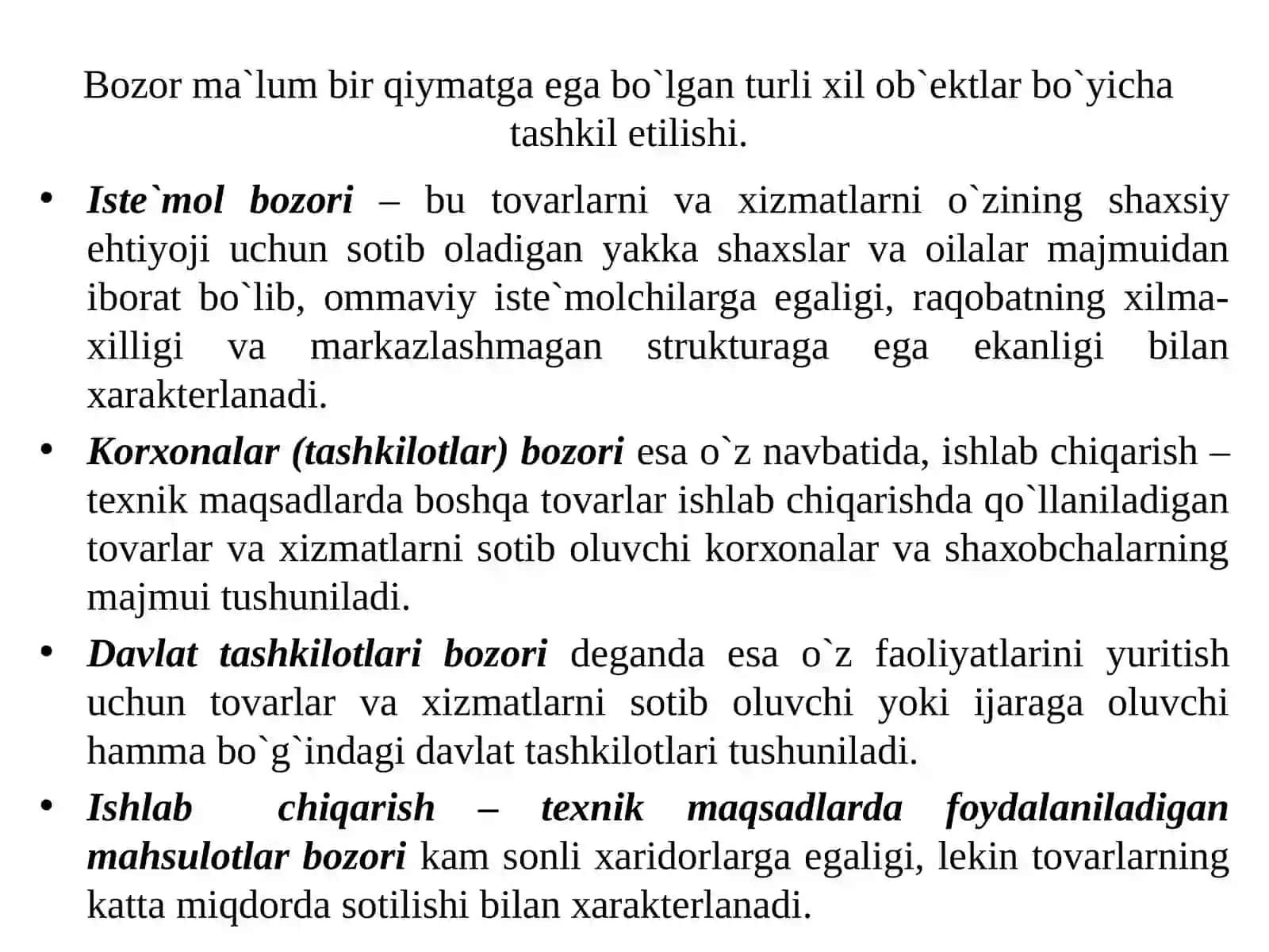 15-MАVZU: BОZORNI VА ISTЕ`MОLCHILАRNI O`RGАNISH 3