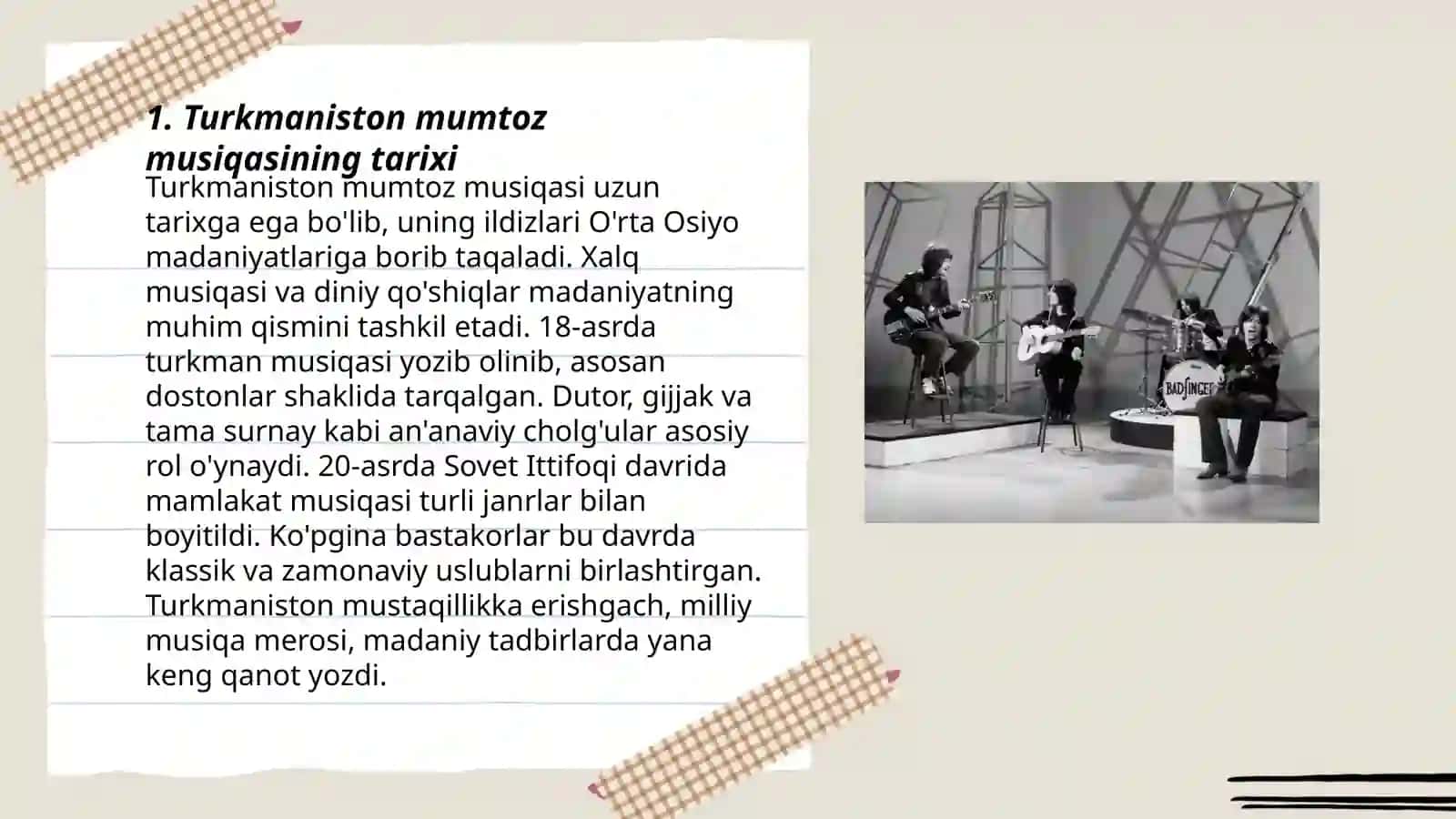 Turkmaniston mumtoz musiqasi,sozlari,sozandalri va qo'shiqchilari 3